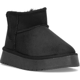 Resim Elit Asnlg2112 Erkek Çocuk Ugg Düz Bot Siyah Siyah 