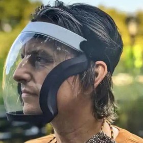 Resim 1 adet Tam Yüz Maskesi - Şık ve Dayanıklı Plastik Tasarım ile Şeffaf Kalkan, Partiler, Cadılar Bayramı ve Temalı Etkinlikler için Mükemmel, İdeal Noel Hediyesi, Cadılar Bayramı Kostümü Aksesuarı | Şık Başlık | Dayanıklı Plastik 