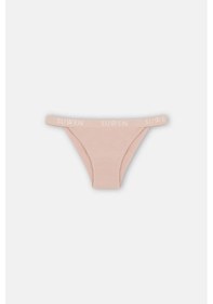 Resim Suwen 3lü Pamuklu Lastikli Normal Bel Slip Külot St00456011343 Kahverengi - Ten - Pembe 