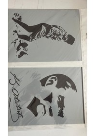 Resim Büyük Boy Kemal Atatürk Stencil Kalıp 2 Adet Birden 