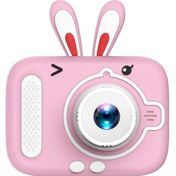 Resim Ruicoo Çocuklar İçin 1080p Hd Çift Kameralı Pembe Tavşan Dijital Fotoğraf Makinesi - 2000mp, 2" Ips Ekran, Video Çekim, Oyunlar 