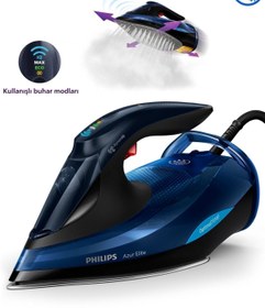Resim Philips Azur Elite Buharlı Ütü | SteamGlide Plus Tabanlı | Ergonomik Şık Tasarım 