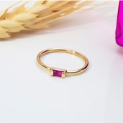 Resim CERTE GOLD 14 Ayar Kadın Altın Minimal Yüzük CG955 