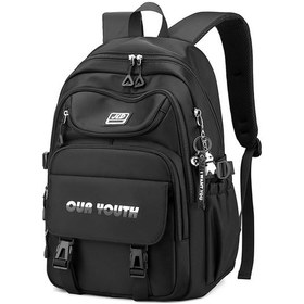 Resim Lemestar Sıfır Su Geçirmez Kadın Okul Çanta, 17 İnç Laptop Taşıyabilir, 28l Kapasite, Siyah + Ücretsiz Panda Aksesuarı Çok Renkli 