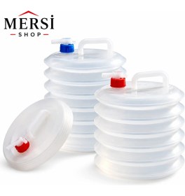 Resim Mersi Shop Katlanır Su Bidonu 10 Litre Musluklu Akordiyon Kamp Piknik Su Deposu 