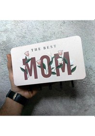Resim The Best Mom Anne Çiçek Resimli Bölmeli Anahtarlık Askılık Duvar Dekoru Diğer 