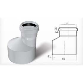 Resim Fırat Dublex Pvc Atık Su Borusu Pimaş Redüksiyon 125 X 100 Mm. 
