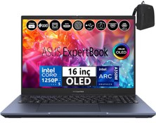 Resim Asus Expertbook WB5602CBN-L20164 Intel Core I5 1250P 32GB Ddr5 2tb SSD 16" OLED 4K 4gb ARCA350M WINDOWS11PRO Taşınabilir Bilgisayar WL2016447+WEBLEGELSINÇANTA 