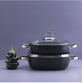 Resim Schafer Gastronomıe Granit Basık Tencere 24 Cm 