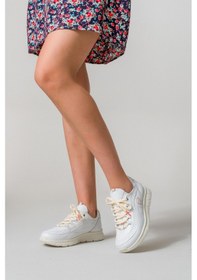 Resim Mammamia Hakiki Deri Kadın Ortopedik Spor Ayakkabı 3135 Beyaz 