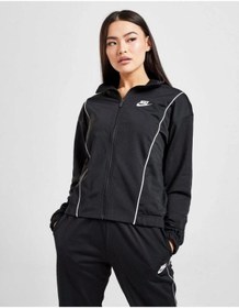 Resim Nike Womens Fitted Track Suit Kadın Siyah Beyaz Eşofman Takımı (DMK SPOR ) 