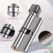 Resim 1/2 Adet Avrupa Standart Yüksek Kaliteli Bakır Çekirdekli Kulp Kilidi, 3 Anahtar Dahil, 70mm Uzunluk, Mat Kaplama, Ev ve Standart Kapılar İçin 