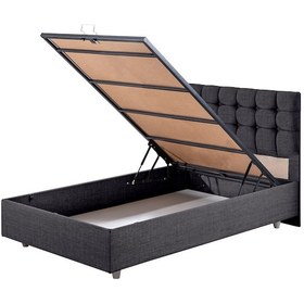 Resim Venedik İkili Set, Venedik Tek Kişilik Baza Başlık Seti - Antrasit 100 x 200 