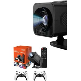 Resim Drnds Retro Video Oyunu Konsolu Android Tv El Oyun Konsolu Wıfı Taşınabilir Projeksiyon Cihazı 