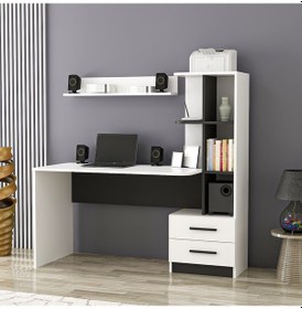 Resim Inarchdizayn Alaska Çalışma Masası Siyah Beyaz Ücretsiz Kargo Siyah Beyaz 