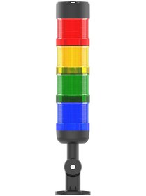 Resim Mesan Ø66 4 Kat Modüler Işıklı Kolon Multi Led Buzzer Devrilme Aparatlı 24vac/dc Ms 82641.1.3.2.5.24vac/dc 