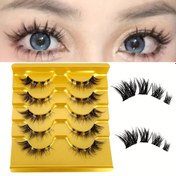 Resim 5 Çift Tilki Gözü Sahte Kirpik - Doğal Görünüm, D-Kıvrım, 13-15mm Uzunluk, Kolay Uygulanır & Yeniden Kullanılabilir 