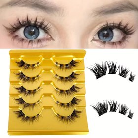 Resim 5 Çift Tilki Gözü Sahte Kirpik - Doğal Görünüm, D-Kıvrım, 13-15mm Uzunluk, Kolay Uygulanır & Yeniden Kullanılabilir 