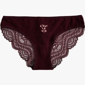 Resim Koton Brazilian Dantelli Külot Pamuklu Kahverengi 5wlk30081mk Kahve 