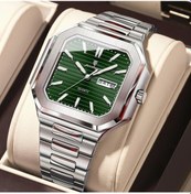 Resim Fochsia Poedagar Erkek Şık Çok Yönlü Kuvars Saat 672 Gümüş Yeşil Suya Dayanıklı Tarih İşlevli. Diğer 