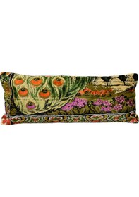 Resim Zehra Abla Halı Yeni Kadife Dokuma Dekoratif Kilim Kırlent Yastık Kılıfı 6206 