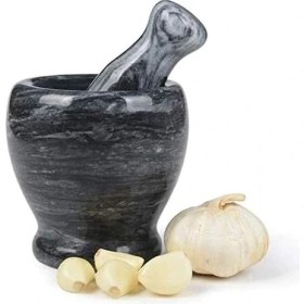 Resim Doğal Cilalı Mermer Havan 