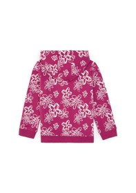 Resim U.S. Polo Assn. Kız Çocuk Pembe Kapüşonlu Fermuarlı Çiçekli Sweatshirt 50317959-VR041 