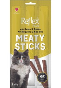 Resim Reflex Av Hayvanlı & Kaz Etli Etli Sticks Yetişkin Kedi Ödül Maması 3 x 5 G 