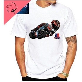 Resim Laoyaoyifu Fabio Quartararo Pamuklu T-shirt - El Diablo Motosiklet Spor Gömlek - Rahat Kısa Kollu Streetwearroyal Blueerkek Royal Blue 