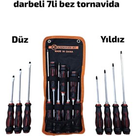 Resim Tornavida Seti Darbeli 7li Bez Çantalı 