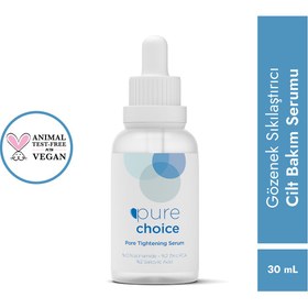 Resim Pure choice gözenek sıkılaştırıcı cilt bakım serum 30 ml %10 niacinamide + %2 zinc pca + %2 salicylic acid 