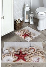 Resim Multi Kaymaz Taban Denizyıldız Tema Banyo Paspas Bp-5 çok renkli 