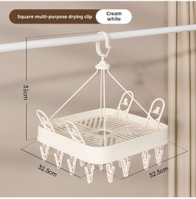 Resim Yifomall Ev İçi Rüzgarlı Koşullara Dayanıklı Katlanabilir 24 lı Kare Mutfak Çamaşırı/çorap Kurutma Rakası - Beyaz Gelişmiş Versiyon Diğer 