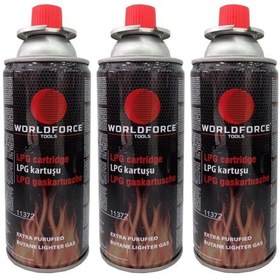 Resim Worldforce 3 Adet 400 ML Lpg Kartuş Pürmüz Başlıklarına Uyumlu Çok Renkli 