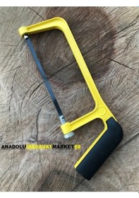 Resim Only Ahşap Kesici Kıl Testere Kolu Metal Saplı Kıl Testere 