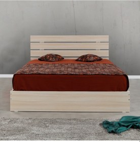 Resim Pasifichome Huga Çift Kişilik Ahşap Karyola Meşe / 160X200Cm Başlıklı Karyola 