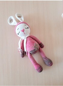 Resim Amigurumi Uyuyan Tavşan 35cm 