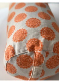 Resim Zafu Silindir Uzun Yoga Meditasyon Minderi Bolster Turuncu 