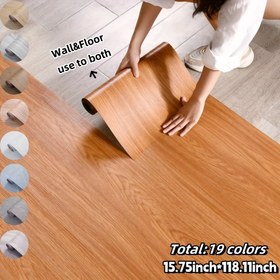 Resim 1Rulo, PVC Kendinden Yapışkanlı Duvar Ve Zemin Kaplaması, Mermer Ve Ahşap Desenli Vinil Levha, Alüminyum Folyo Arka Kaplamalı, Ev Yenilemesi İçin Çift Amaçlı 