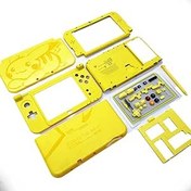 Resim Özel New3DSXL Ekstra Muhafaza Kılıfı Kabukları PKQ Sınırlı Sarı Değiştirme, Yeni 3DS New3DS XL LL 3DSXL 3DSLL Oyun Konsolu, JP Edition 5 Kapak Plakaları + Düğmeler, Vidalar, Stylus, Ayna, Fişler için 