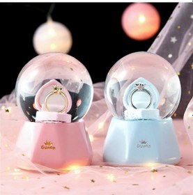 Resim Tek Taş Yüzük Tasarımlı Büyük Boy Kar Küresi - 9056865824160do 