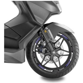 Resim Forza Deeb Sport Reflektif Jant Şeridi Lacivert Beyaz Gri 