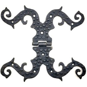 Resim Antika Tarz Dekoratif Pirinç Süslü Menteşe - 190x170 Mm, Oksit Diğer 