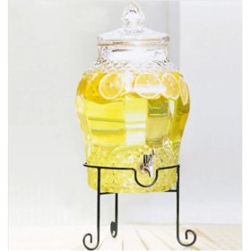 Resim Elite 8 Litre Musluklu Cam Su Sebili Şerbetlik ve Damacana Metal Ayaklı (Perotti) 1 Adet 