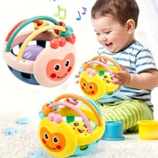 Resim Nazik Bakım | Renkli Gençler Duyusal Çıngırak Oyuncak - Gülümseyen Yüzler, Müzik Notaları & Çanlar ile Yumuşak ABS El Tutma Topu, Gençlerin Oyun ve Gelişimi için, Müzikal Oyun Zamanı | Gençleri Çekici Oyuncak | Gelişimsel Oyuncaklar, Genç Oyuncaklar 