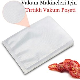 Resim Vakur Vakum Makineleri Için Tek Yüzeyi Tırtıklı Vakum Torbası - Poşeti 30cmx40cm -250 Adet 