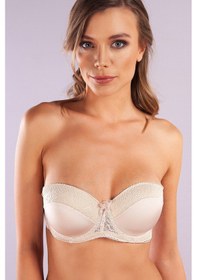 Resim Moon Wear Gala Balconette Foam Cup Lace Bra, Ten Konforlu Ve Şık Sütyen, Strapless Çok Renkli 