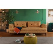 Resim Perla Sofa Madrid Üçlü Yataklı Kanepe Bora Hardal 