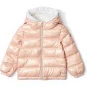 Resim Pembe Kapüşonlu Unisex Çocuk Puff Ceket 