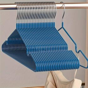 Resim Her Gün Rahatlık | Kaymaz Metal Kıyafet Askıları, Omuz Açısı Karşıtı, İz Bırakmayan ve Dayanıklı - Ev Kullanımı İçin İdeal, Giysileri Kaymaktan Korur, Gardırop Aksesuarları | Modern Görünüm | Kararlı Kıyafet Askıları 